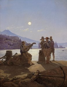 Pescatori italiani nel porto di Napoli da Carl Gustav Carus